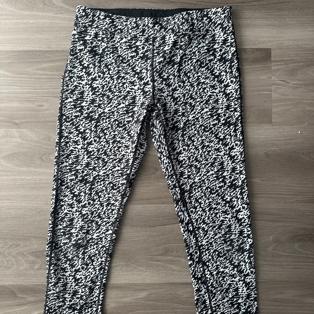 Nike Black and White Dri-FIT Leggings